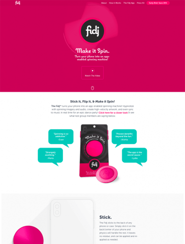 eCommerce website: TheFidj