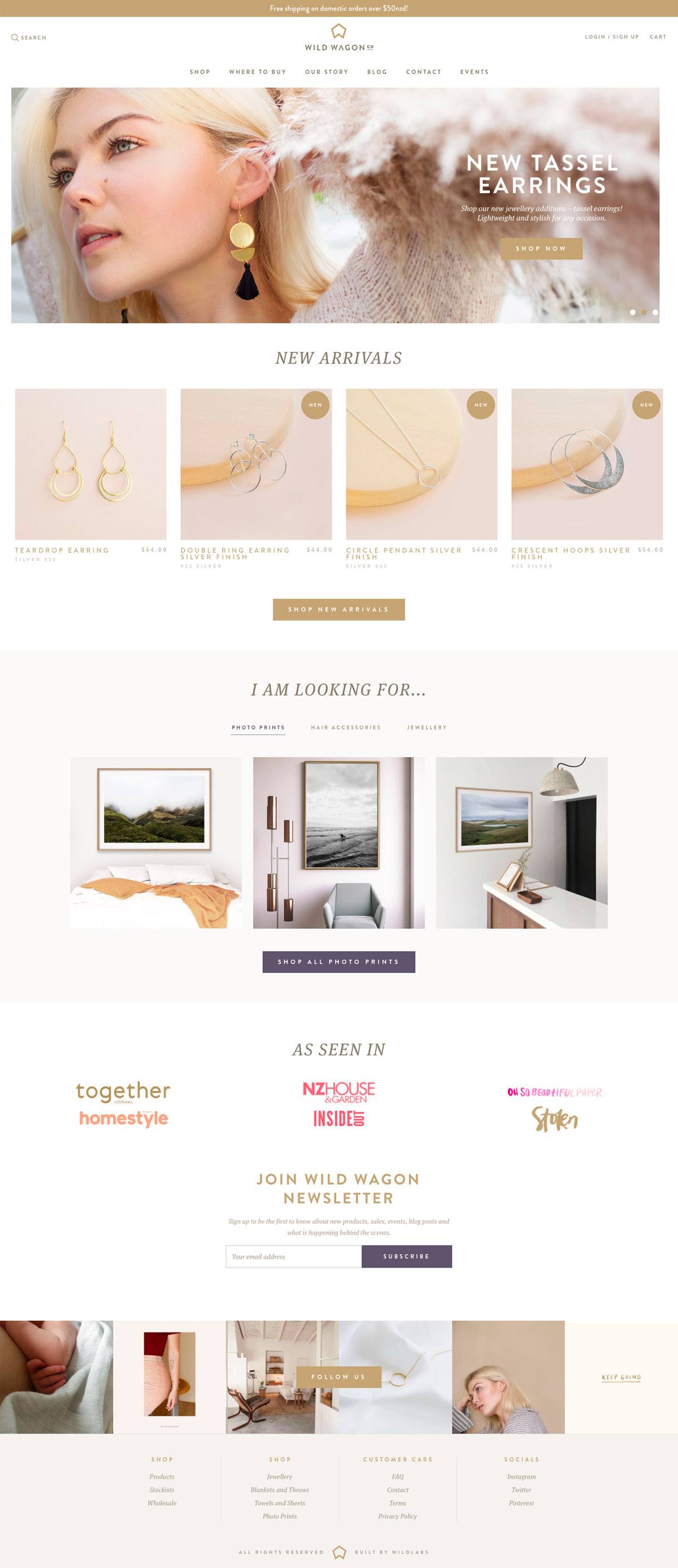 eCommerce website: Wild Wagon Co