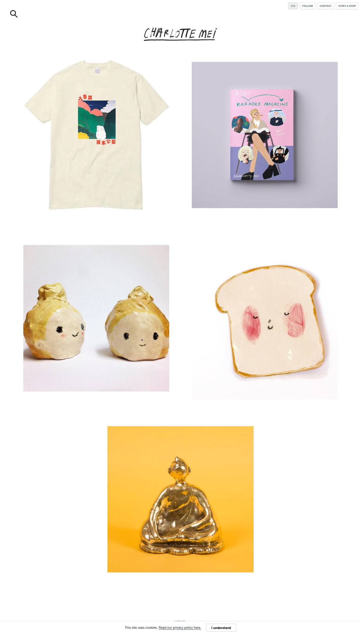 eCommerce website: Charlotte Mei