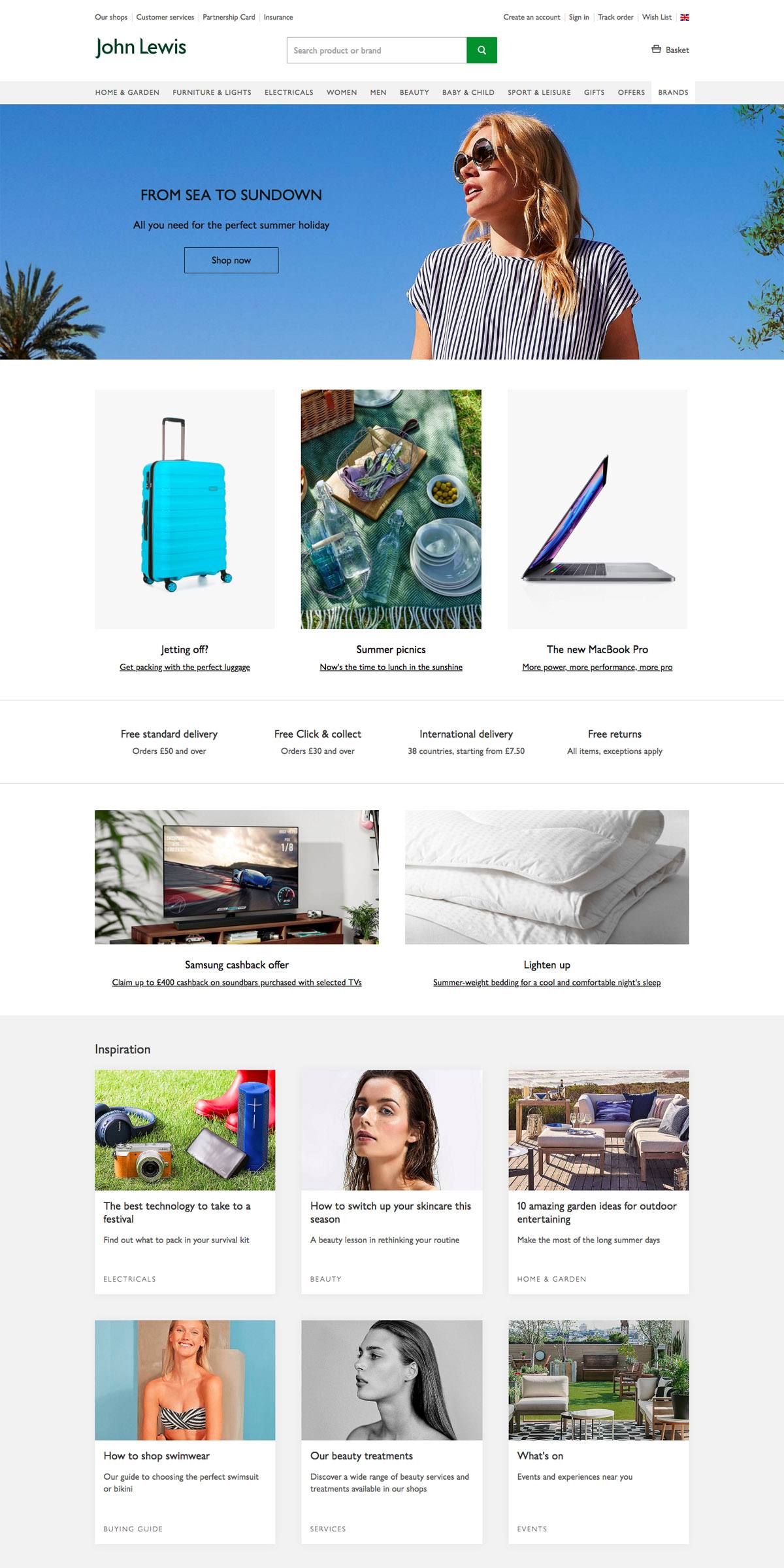eCommerce website: Lohn Lewis
