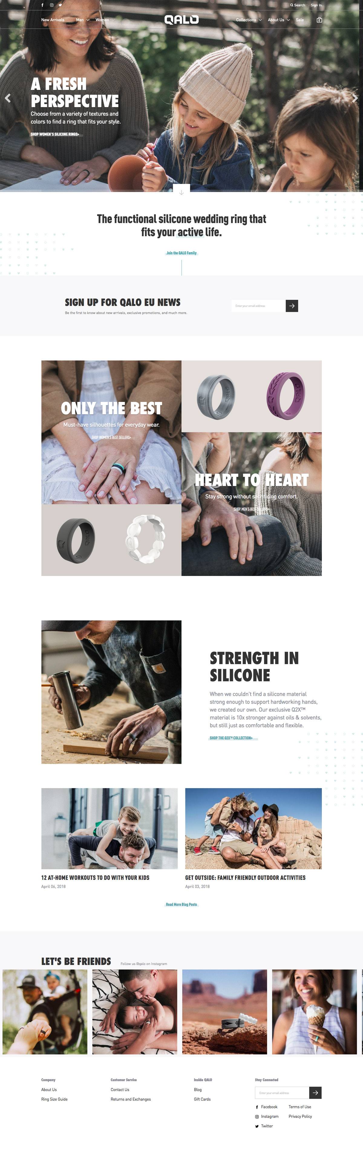 eCommerce website: QALO