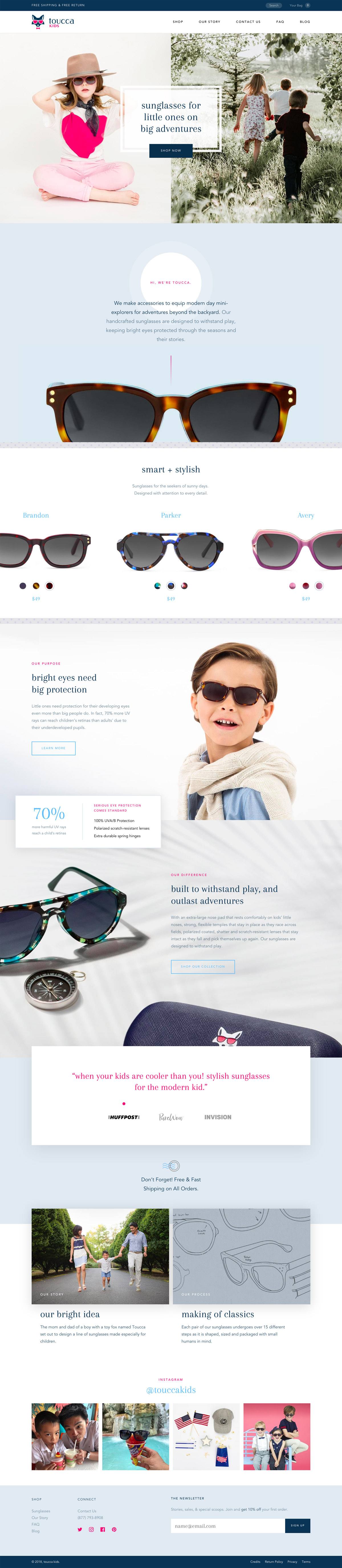 eCommerce website: toucca kids