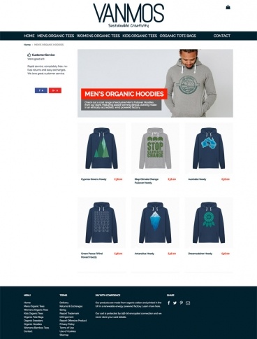 eCommerce website: Yanmos Clothing