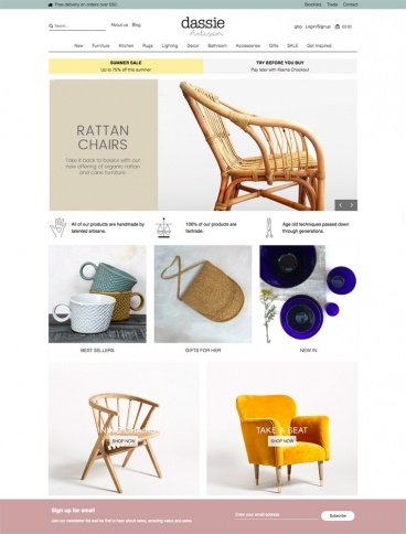 eCommerce website: Dassie Artisan