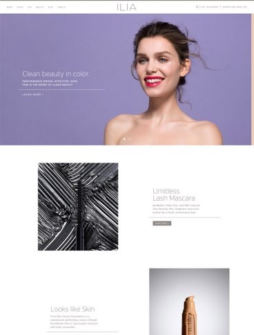 eCommerce website: Ilia
