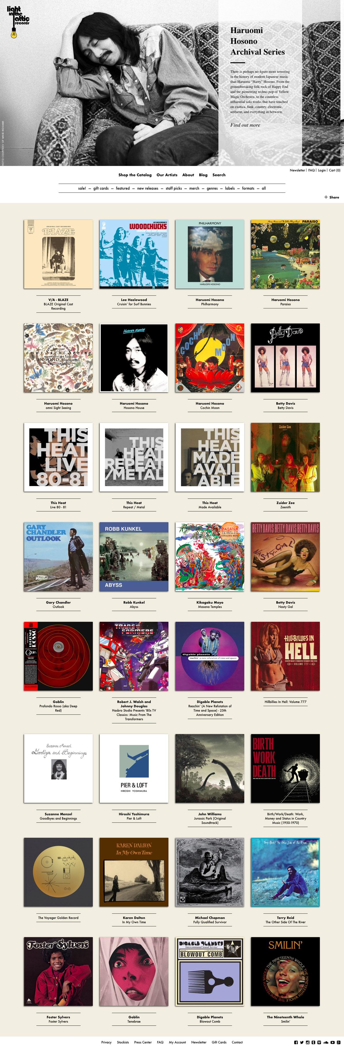 eCommerce website: Light In The Attic