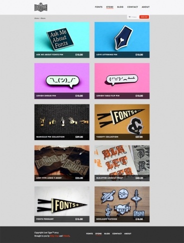 eCommerce website: Lost Type
