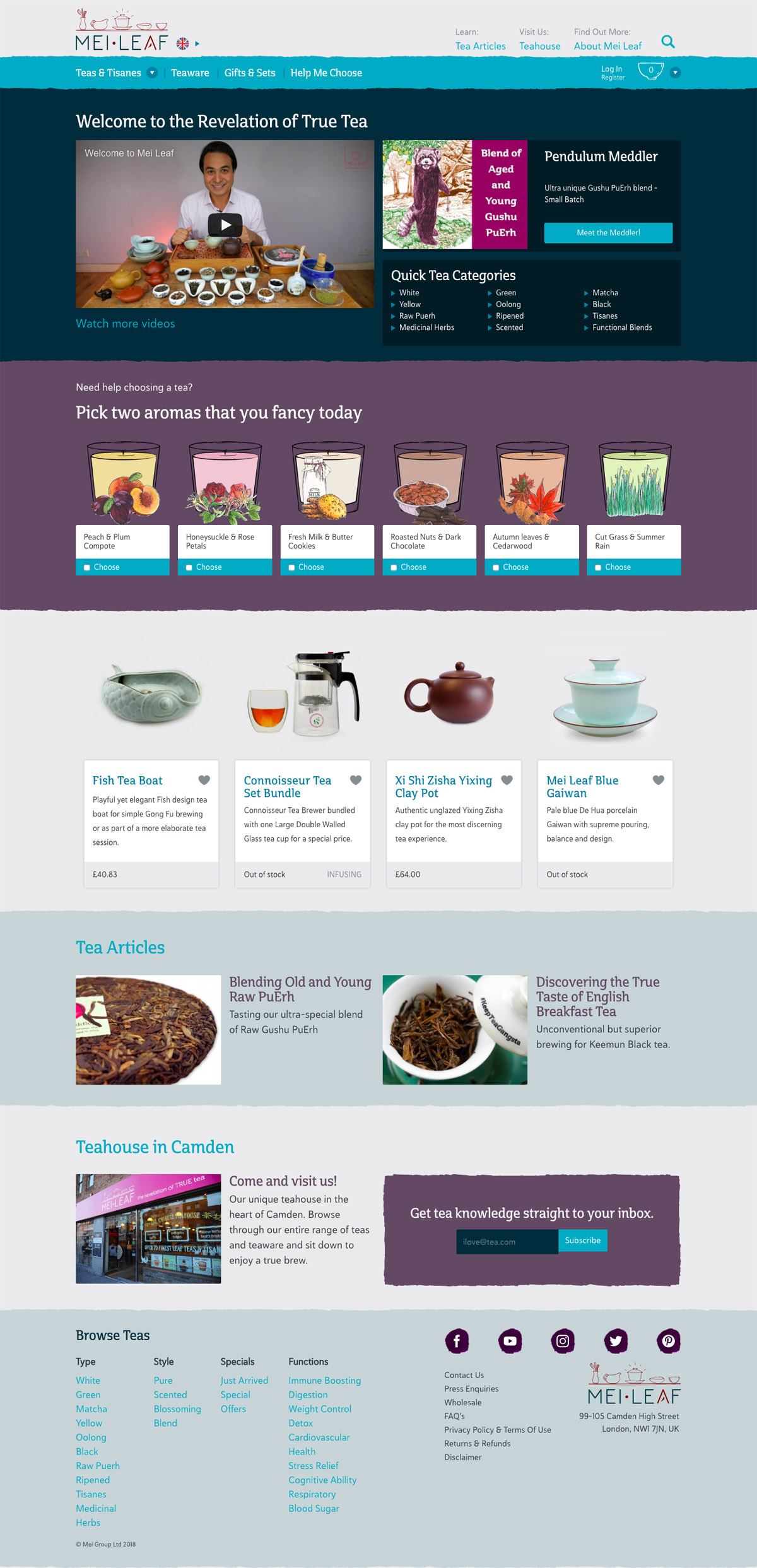 eCommerce website: Mei Leaf