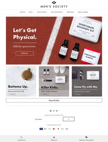 eCommerce website: Men’s Society