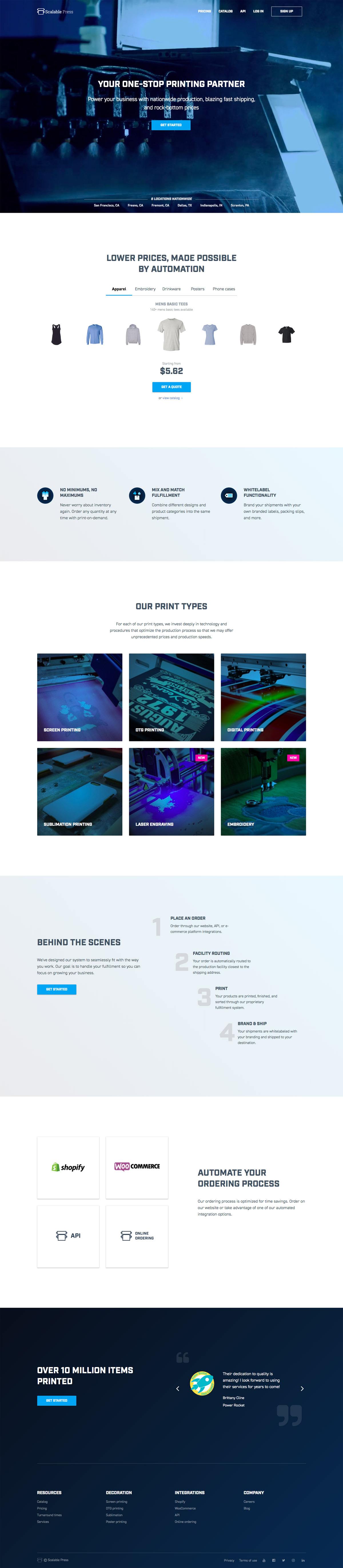 eCommerce website: Scalable Press