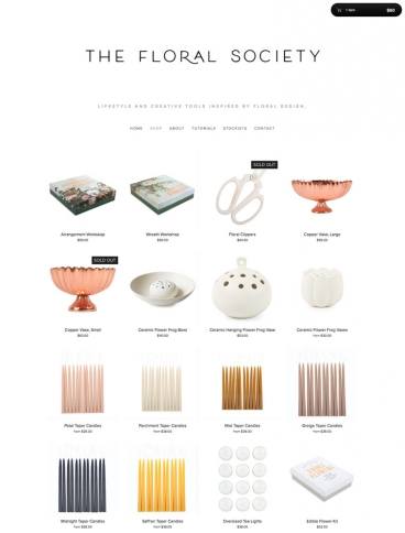 eCommerce website: The Floral Society