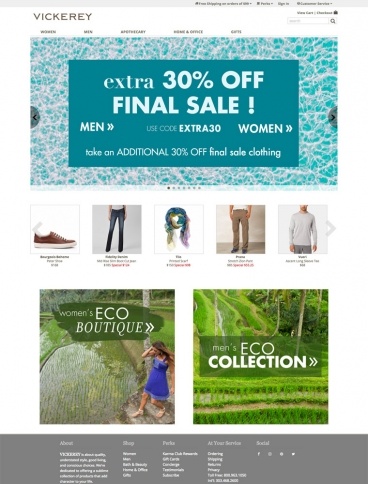 eCommerce website: Vickerey