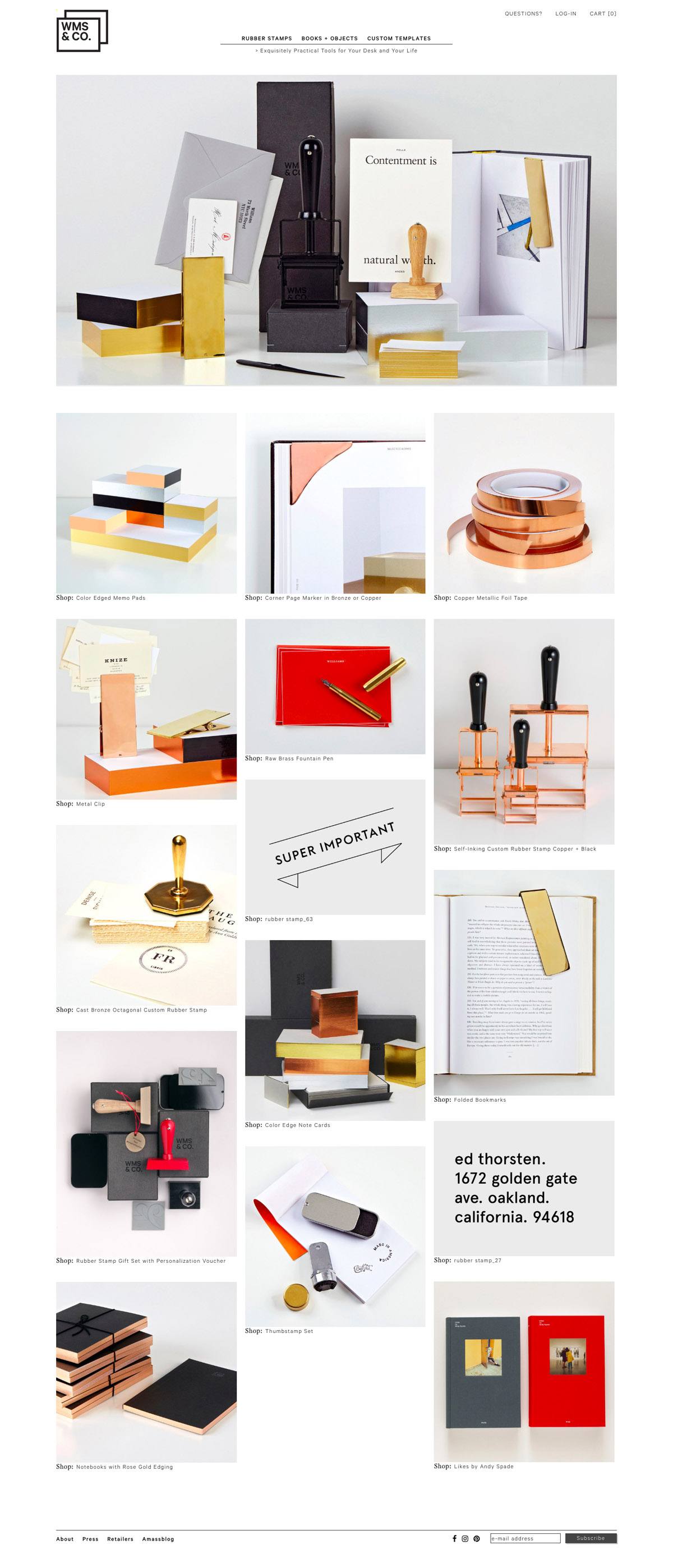 eCommerce website: Wms & Co.