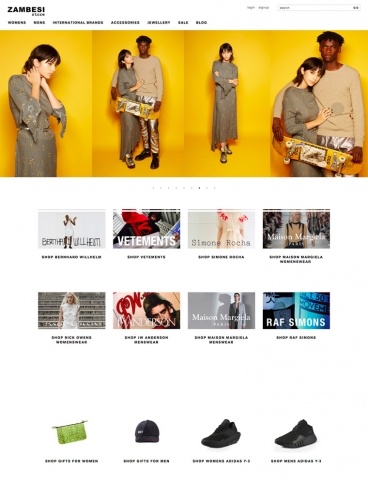 eCommerce website: Zambesi