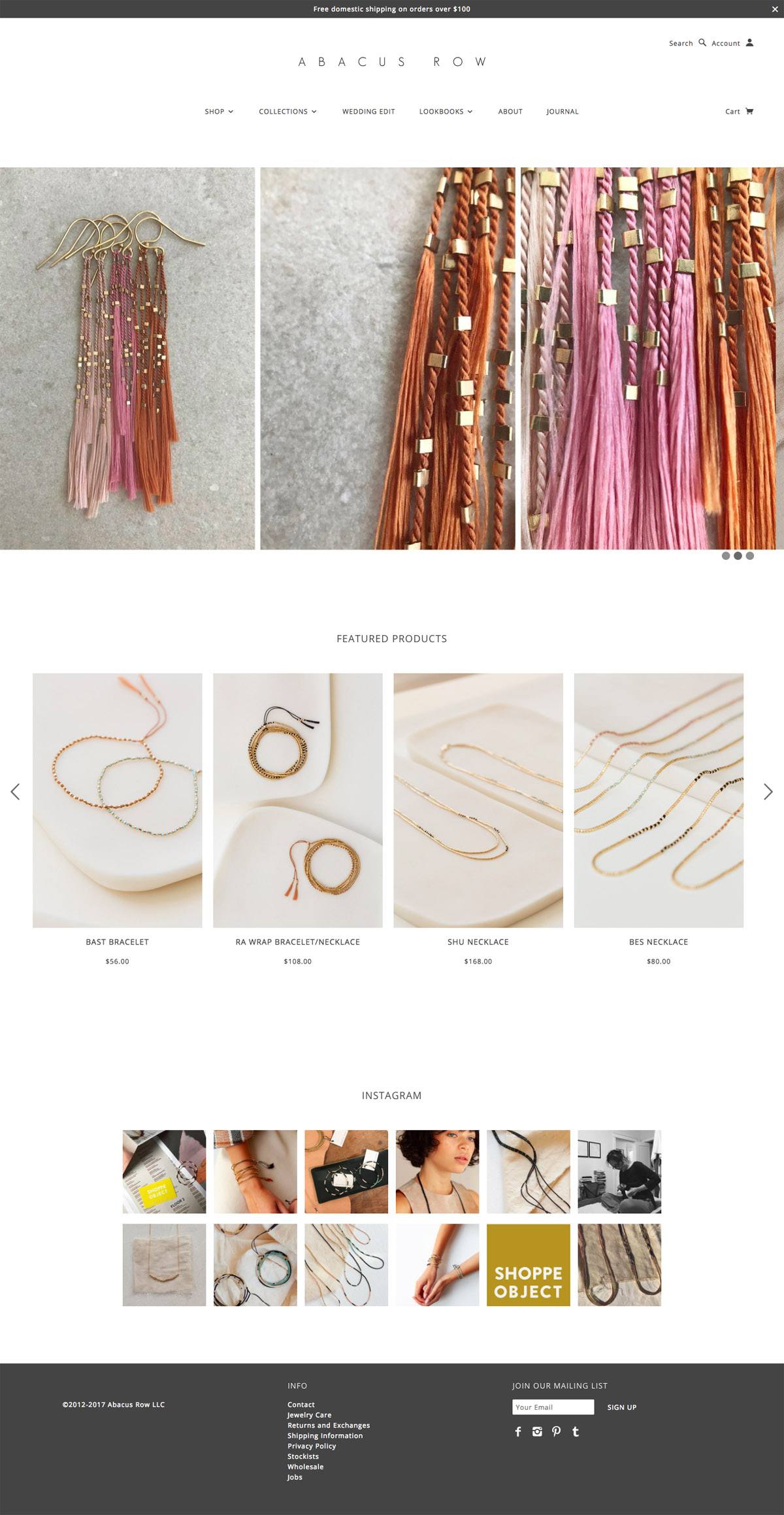 eCommerce website: Abacus Row