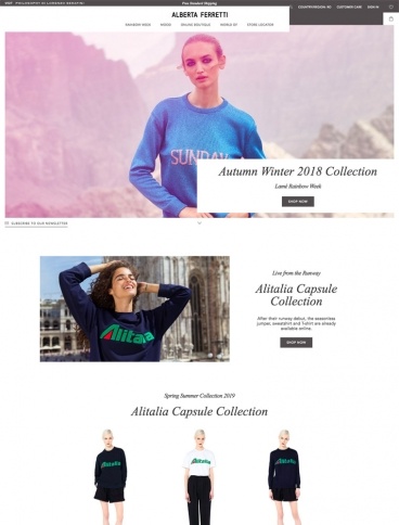 eCommerce website: Alberta Ferretti