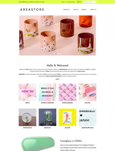 eCommerce website: AREASTORE