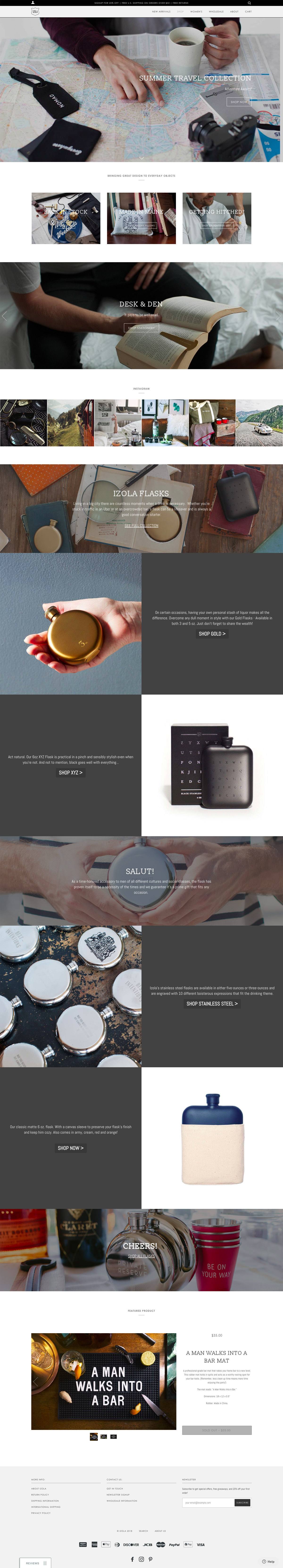 eCommerce website: Izola