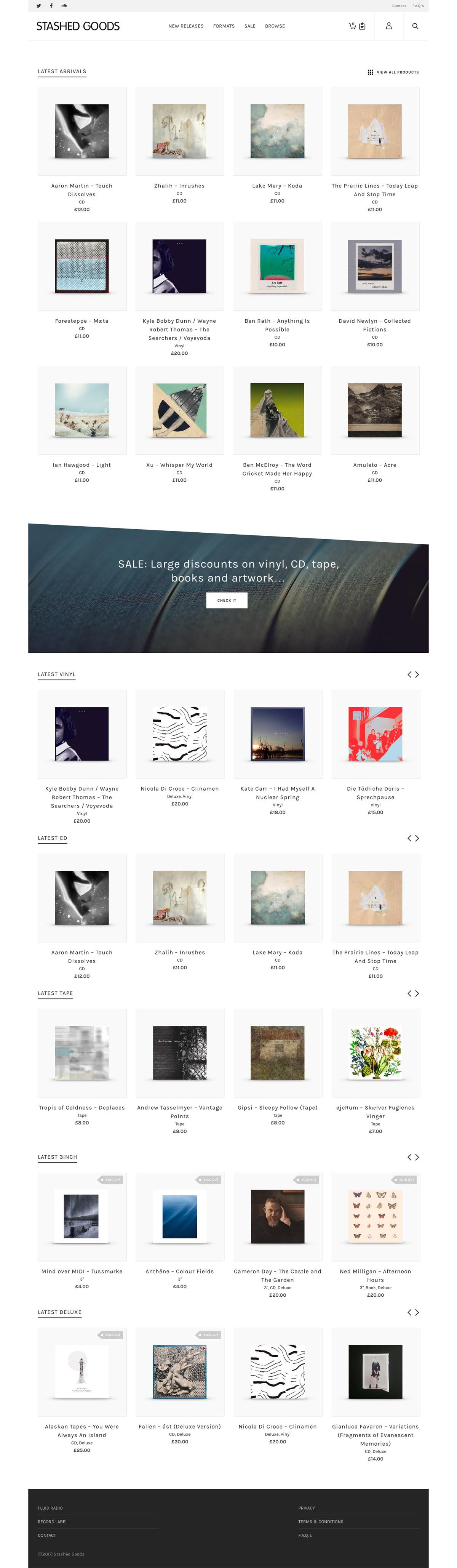 eCommerce website: Stashed Goods