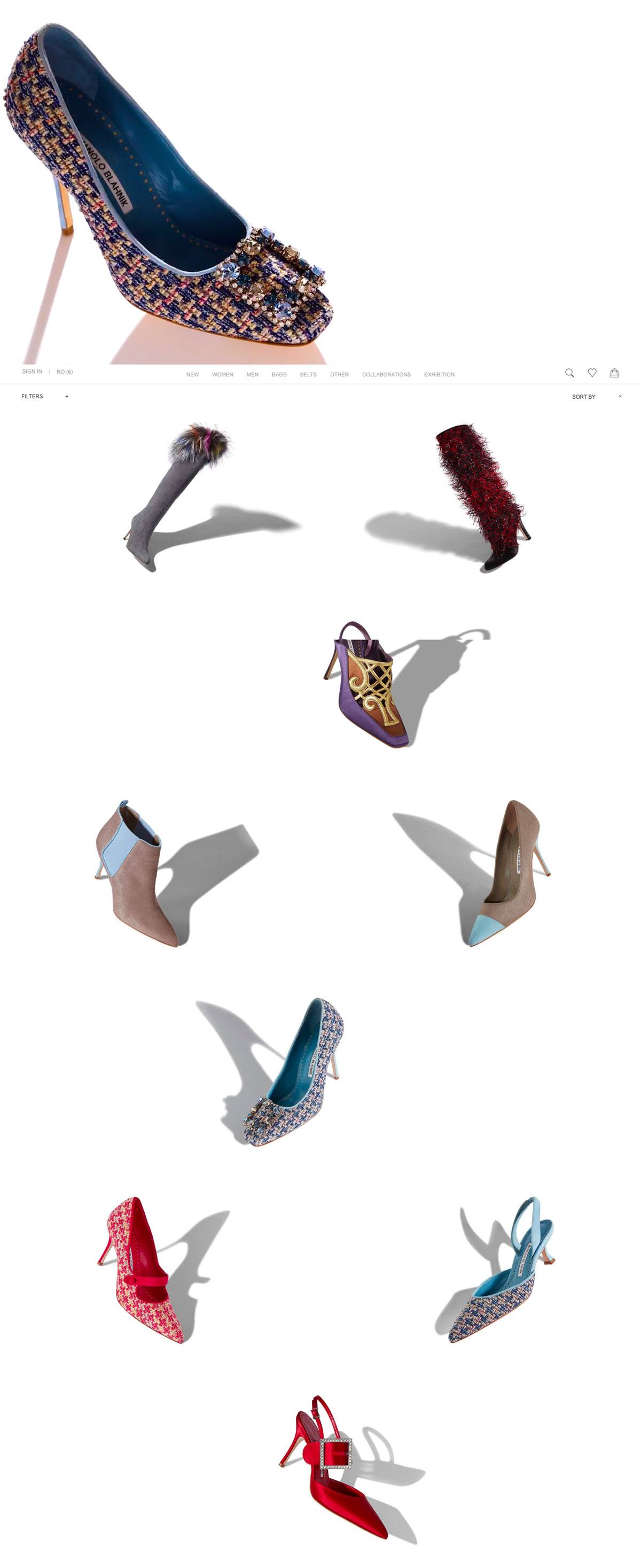 eCommerce website: Manolo Blahnik