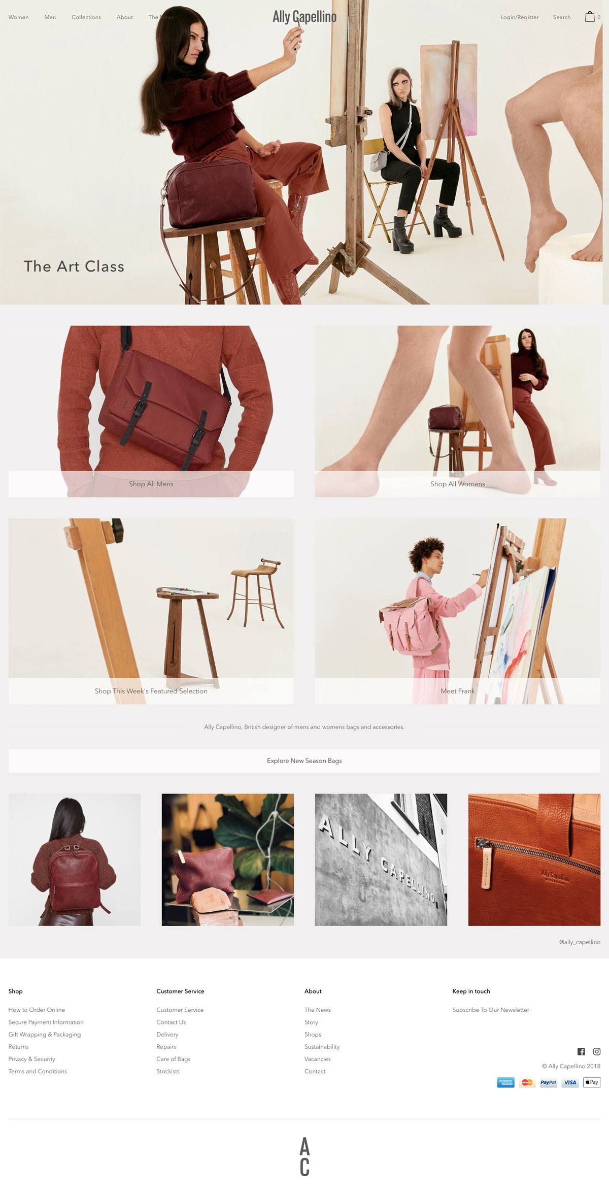 eCommerce website: Ally Capellino