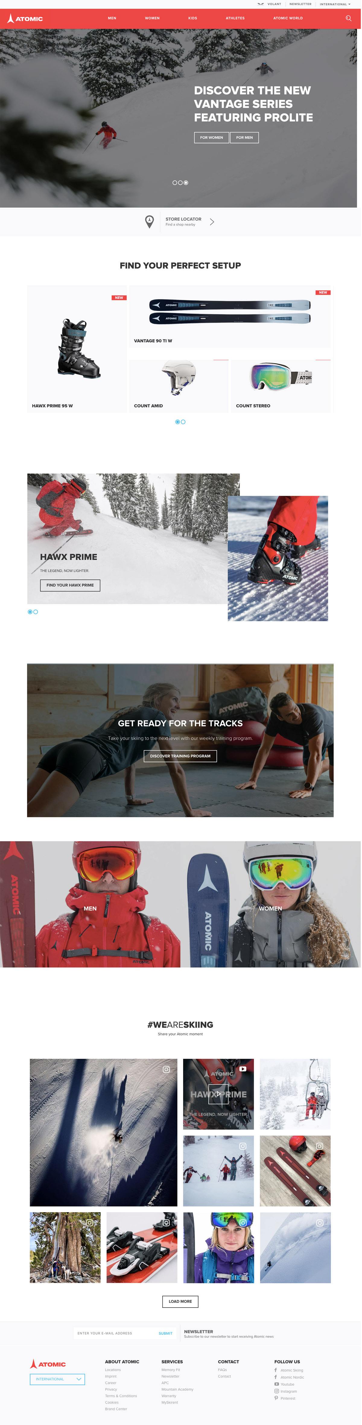 eCommerce website: Atomic