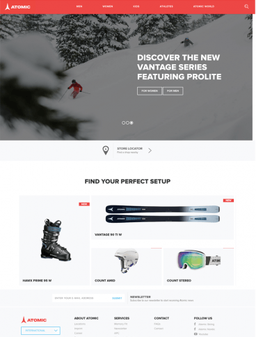 eCommerce website: Atomic