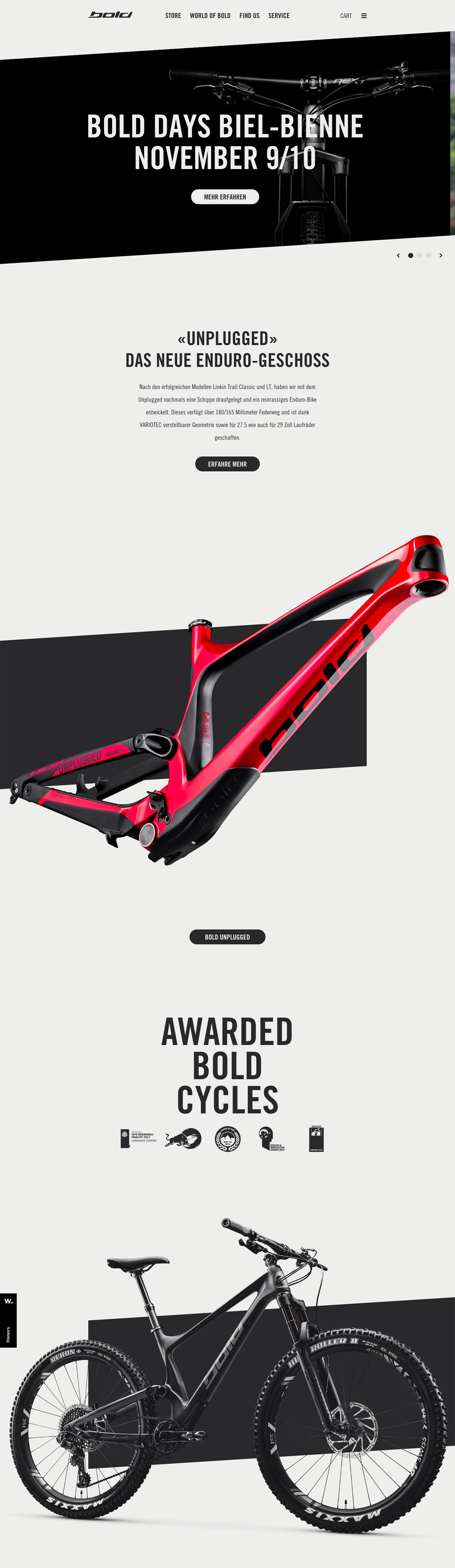 eCommerce website: Bold Cycles Ltd.