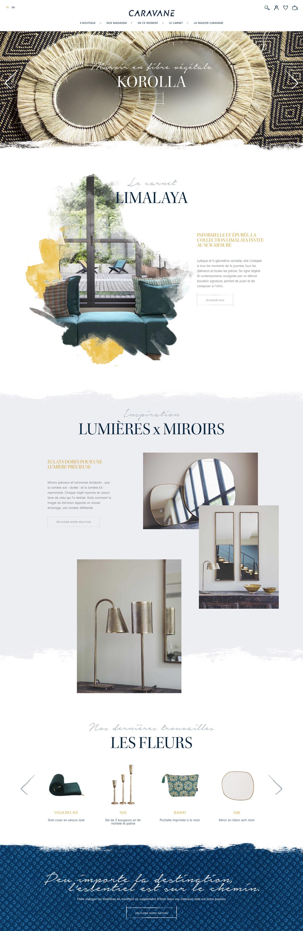 eCommerce website: Caravane