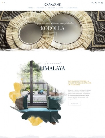 eCommerce website: Caravane