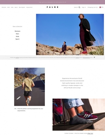 eCommerce website: Falke