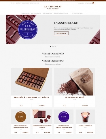 eCommerce website: Le Chocolat Alain Ducasse