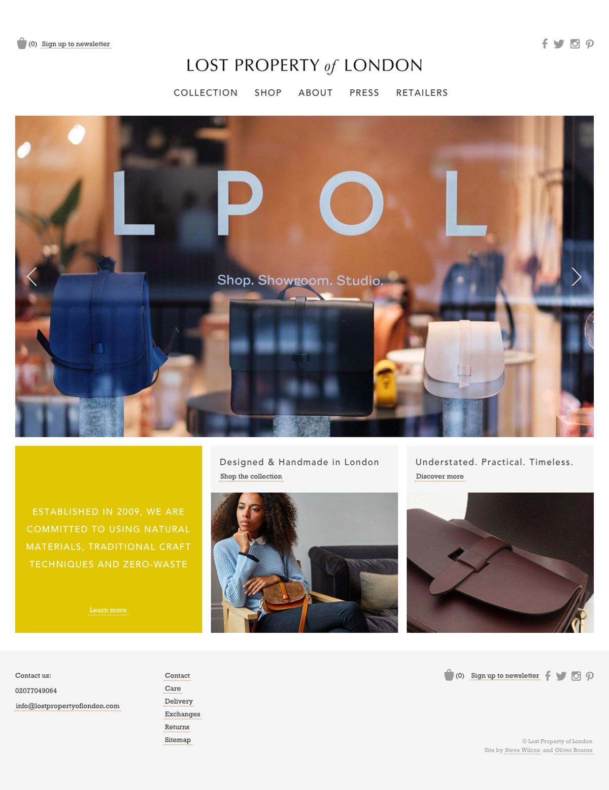 eCommerce website: Lost Property London