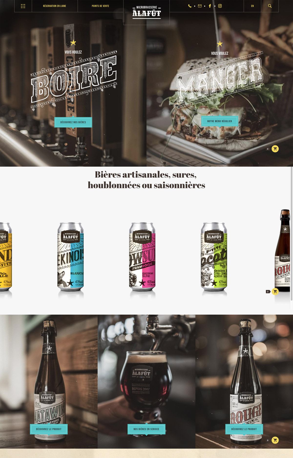 eCommerce website: Microbrasserie À la Fût