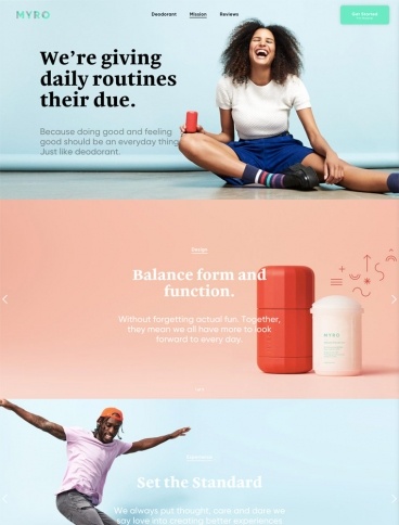 eCommerce website: Myro
