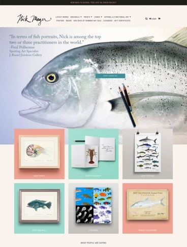 eCommerce website: Nick Mayer Art