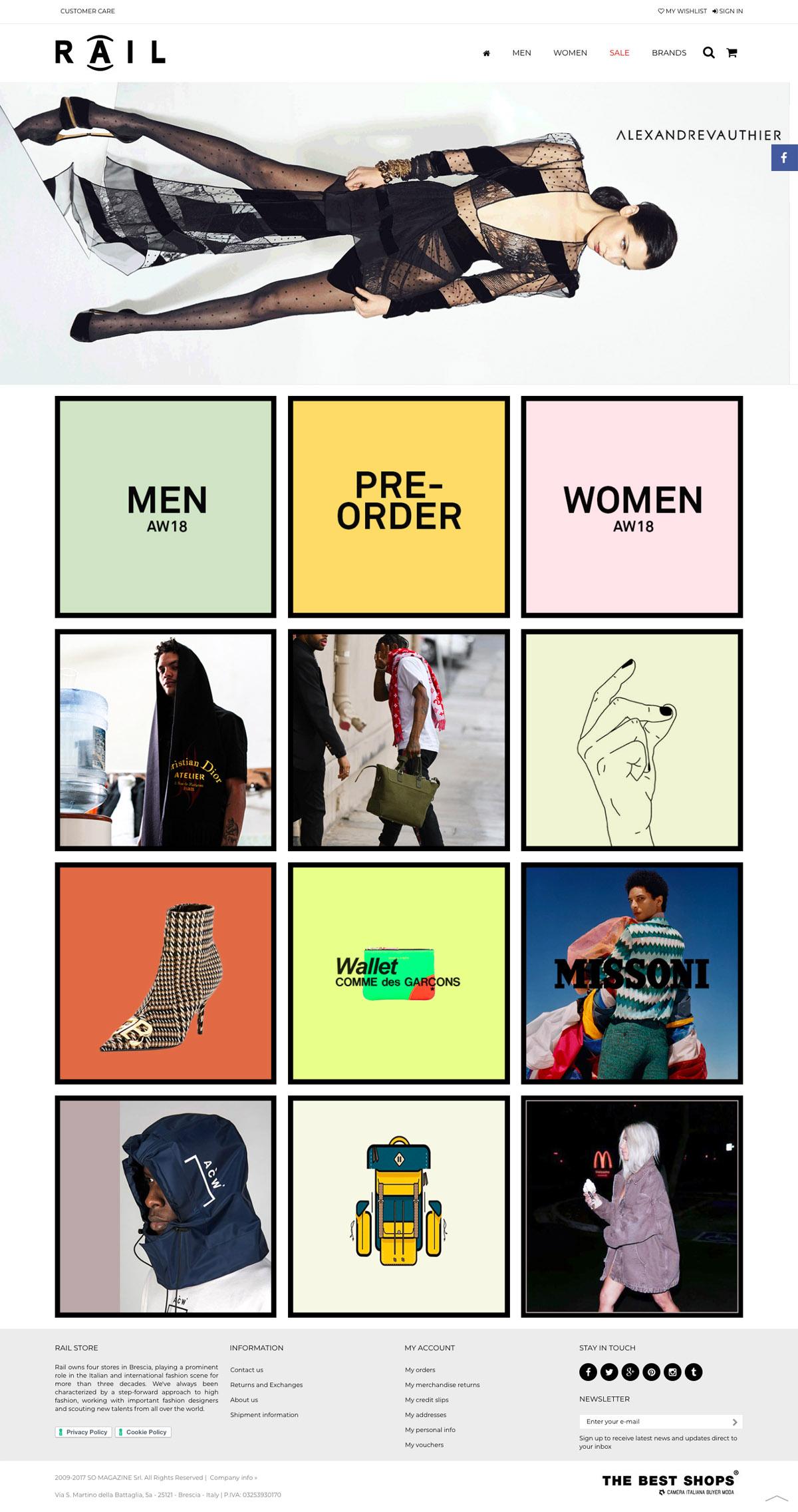 eCommerce website: Rail Store