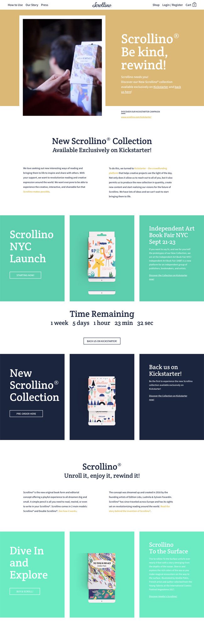 eCommerce website: Scrollino