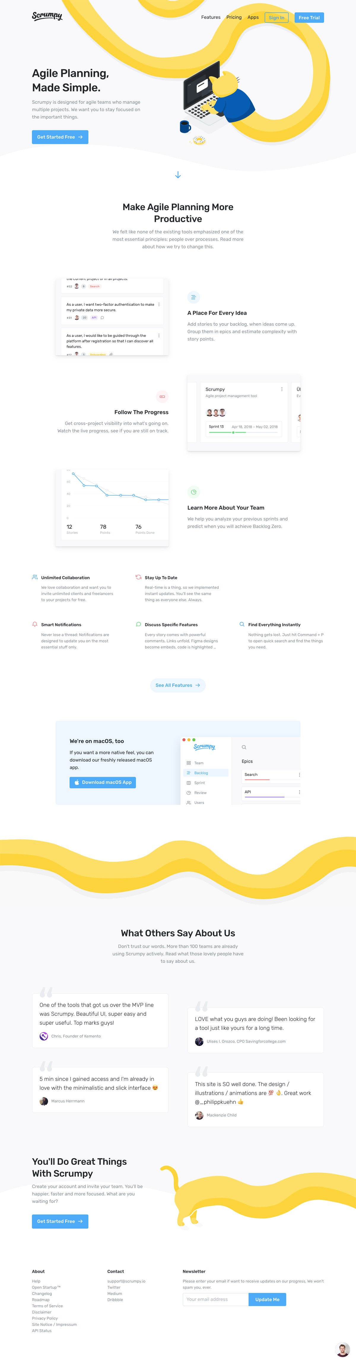 eCommerce website: Scrumpy