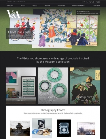 eCommerce website: V&A Shop