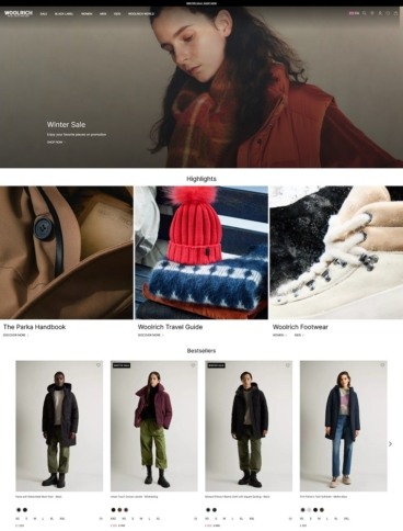 eCommerce website: Woolrich