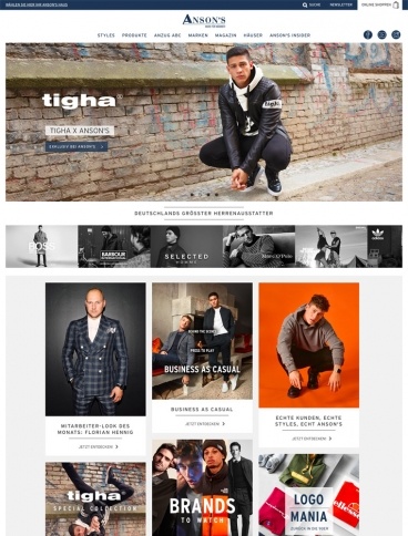 eCommerce website: ANSON´S