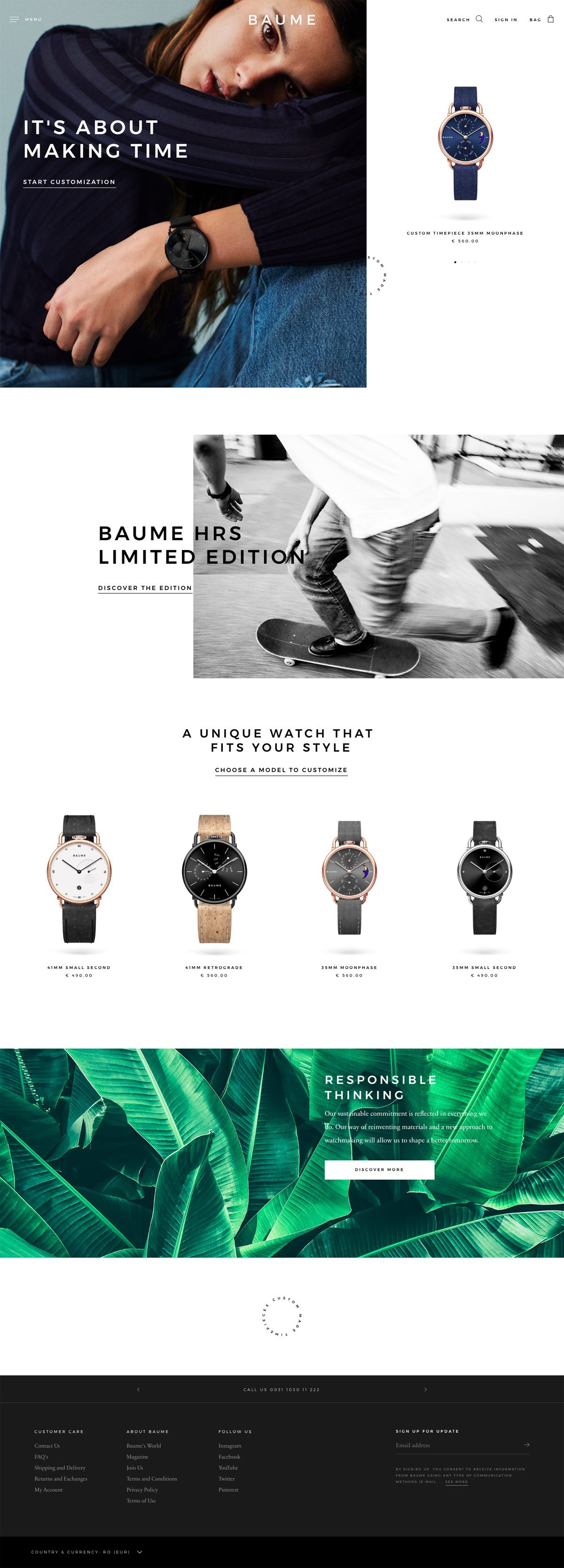 eCommerce website: Baume
