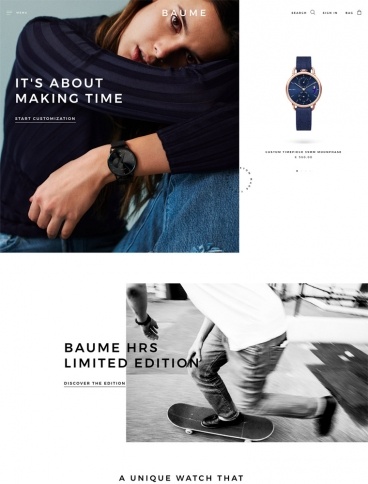 eCommerce website: Baume