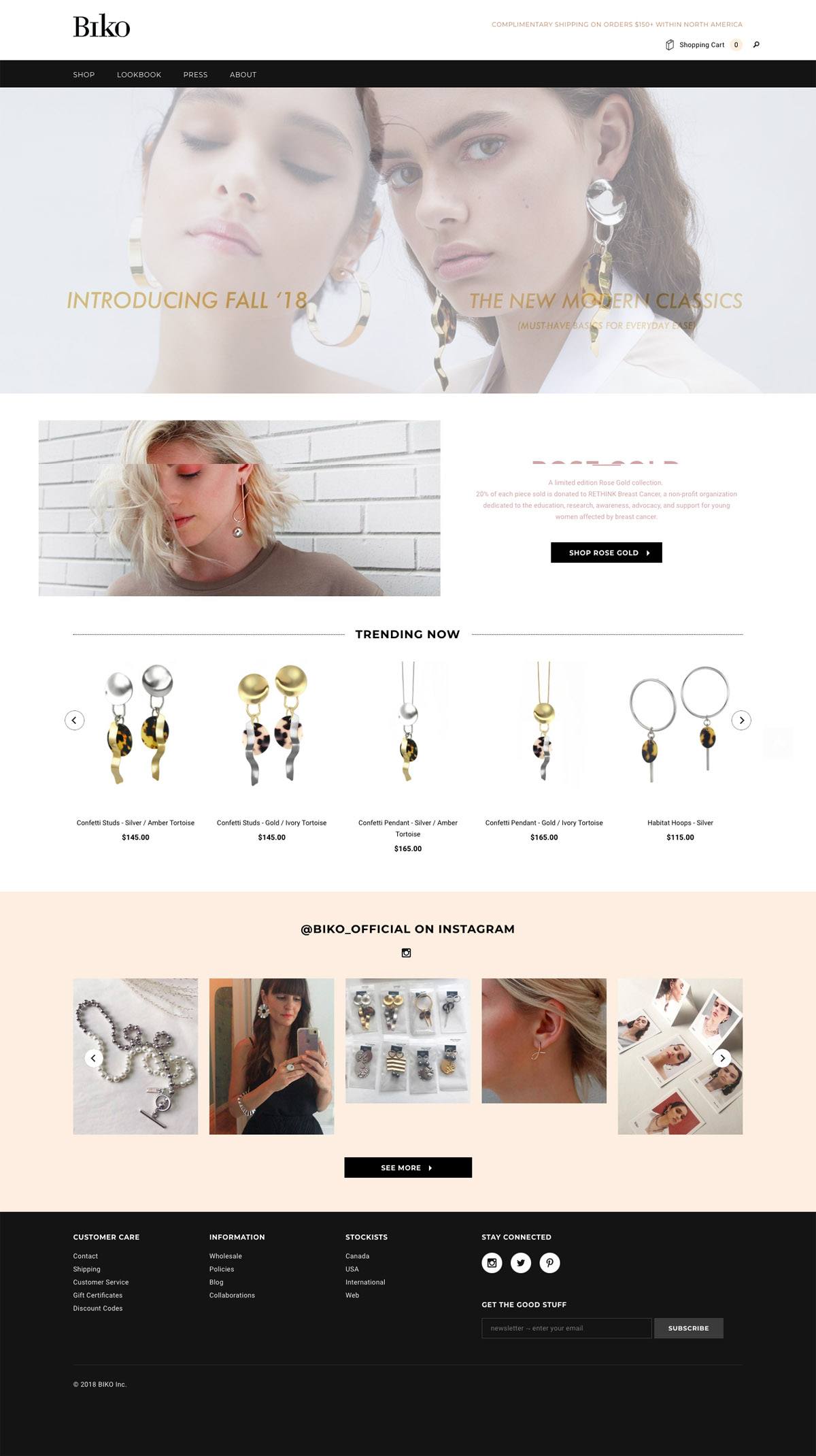 eCommerce website: Biko