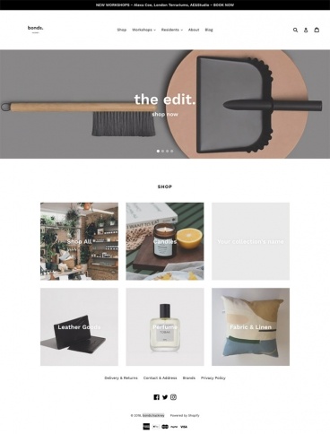 eCommerce website: bonds.hackney