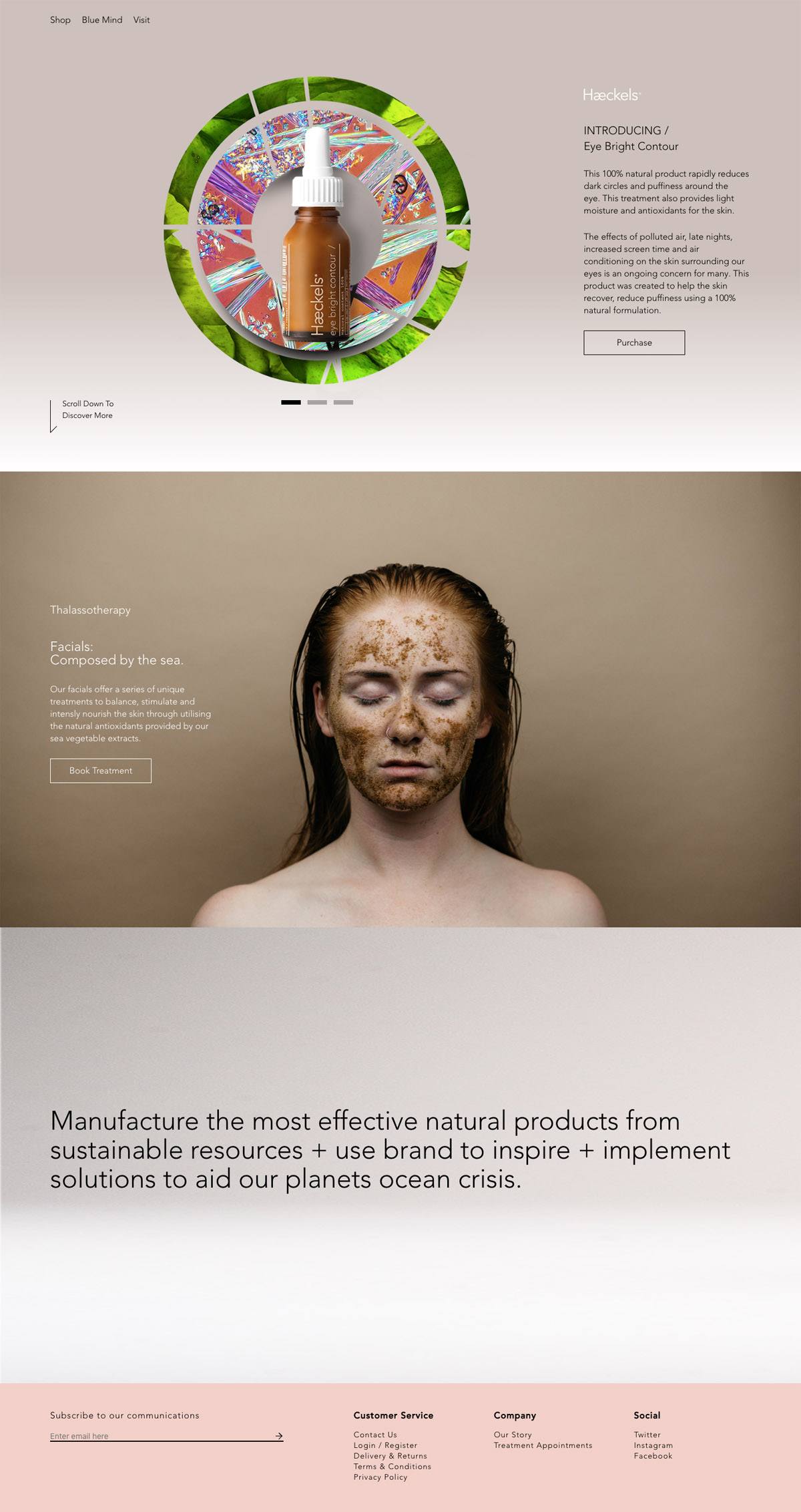 eCommerce website: Haeckels