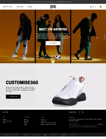 eCommerce website: SWEAR London