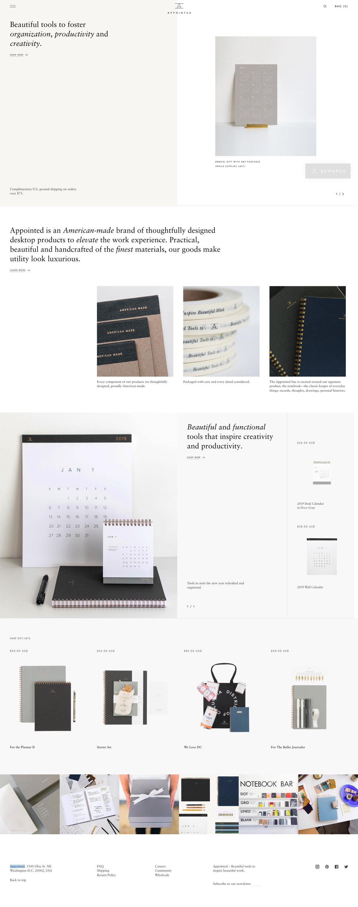 eCommerce website: Appointed