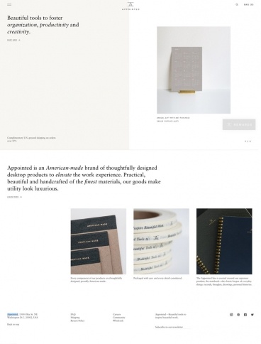 eCommerce website: Appointed